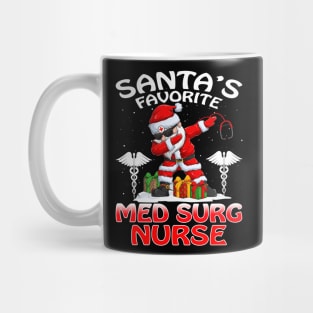 Santas Favorite Med Surg Nurse Christmas T Shirt Mug